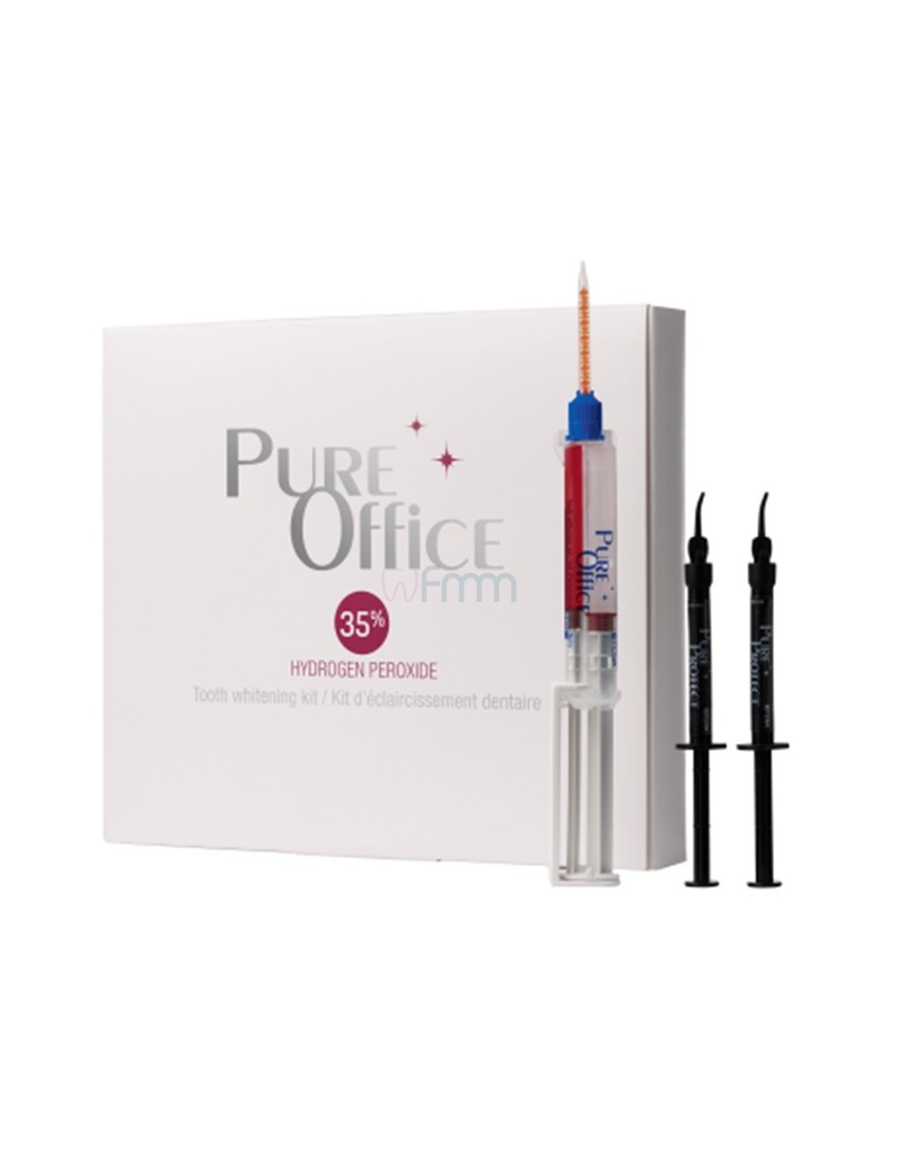 PURE OFFICE 35 % PH KIT DE BLANCHIMENT DENTAIRE 1 SERINGUE 5 GRS + 2 SERINGUES BARRIERE