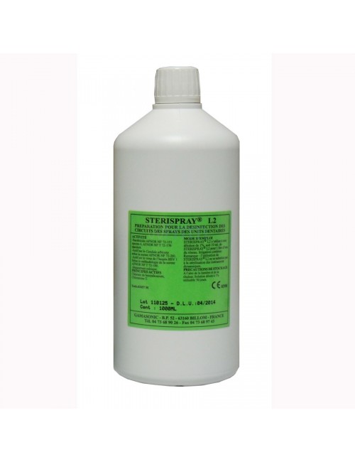 STERISPRAY SOLUTION DESINFECTION CIRCUITS SPRAYS DENTAIRES FLACON 1 L