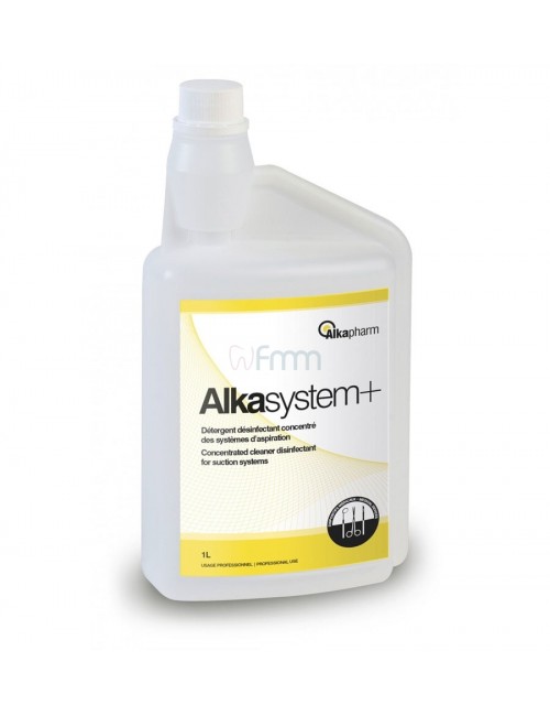 ALKASYSTEM+ DESINFECTANT SYSTÈME ASPIRATION DENTAIRE 1 LITRE*