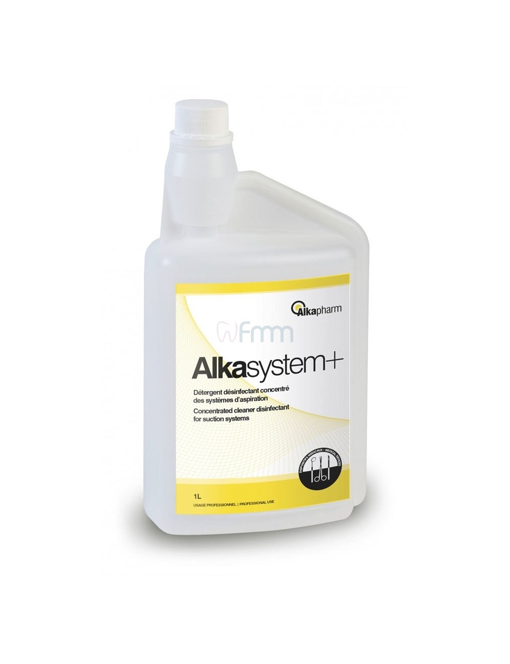 ALKASYSTEM+ DESINFECTANT SYSTÈME ASPIRATION DENTAIRE 1 LITRE*