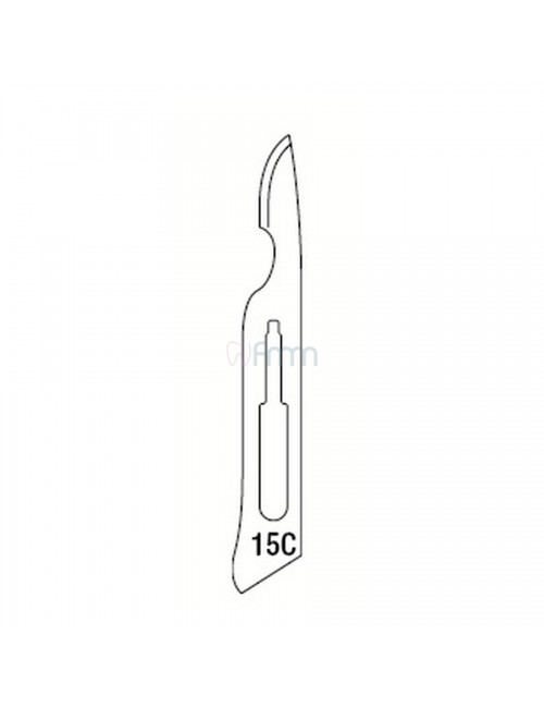 LAME BISTOURI STERILE N°15C POUR MANCHE N°3, BOITE DE 100