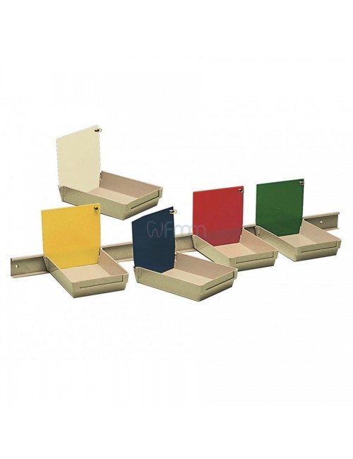 PLATEAU PORTE TRAVAUX PROTHESE DENTAIRE, 190 X 140 X 40 MM, JAUNE, X 10