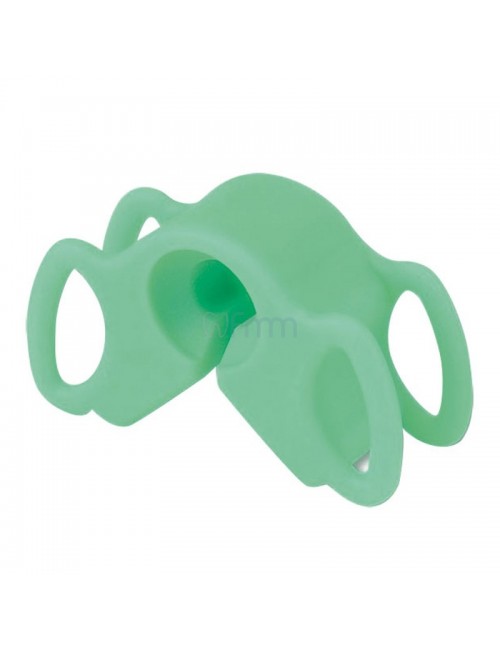 JEU DE 12 CALE-BOUCHE EN SILICONE VERT BITE-BLOCKS + 1 ECARTE-JOUE