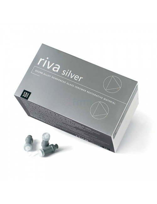 RIVA SILVER VERRE IONOMERE AUTOPOLYMERISABLE BOITE DE 50 CAPSULES