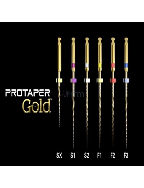 LIMES PROTAPER GOLD MECANISEES LG 25MM ASSORTIES SX A F3, BLISTER DE 6