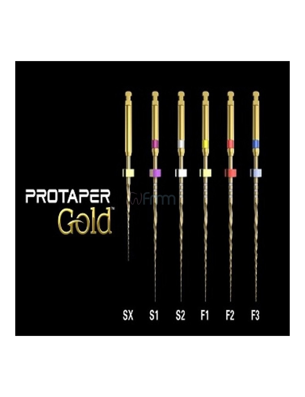 LIMES PROTAPER GOLD MECANISEES LG 25MM ASSORTIES SX A F3, BLISTER DE 6