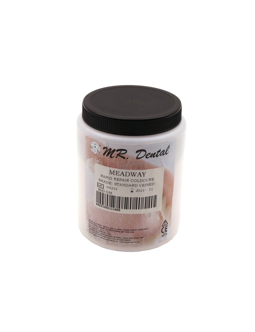 RESINE AUTOPOLYMERISABLE POUDRE 800G BLANCHE TEINTE A1