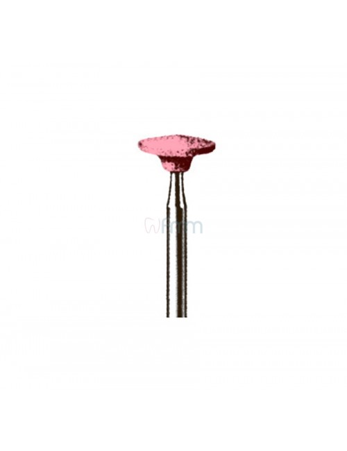 ABRASIFS ROSES EN CORINDON POUR METAL, FORME LENTILLE, LE PAQUET DE 12