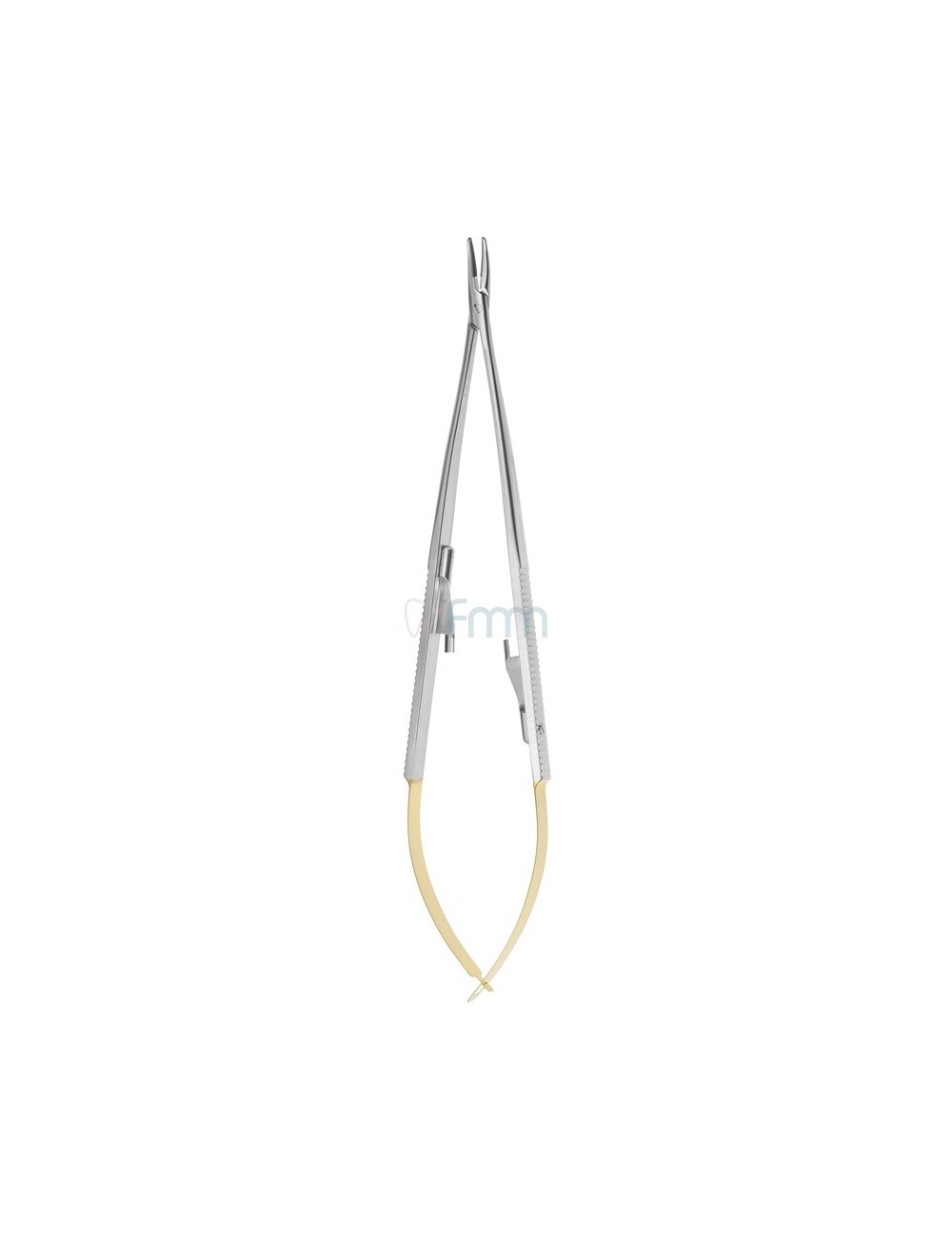 PORTE-AIGUILLES CASTROVIEJO COURBE 18 CM, MORS TUNGSTENE