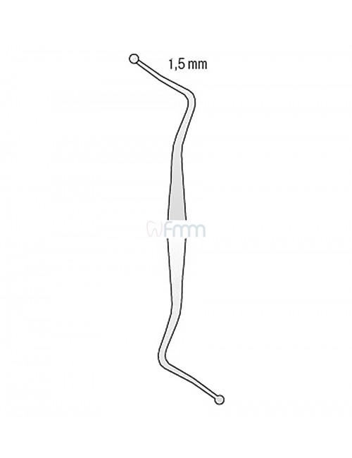 EXCAVATEUR A DENTINE DOUBLE EXTREMITE 32L