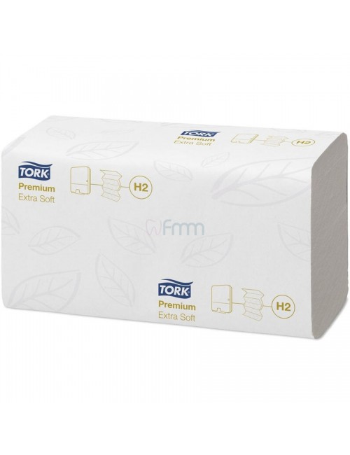 ESSUIE-MAINS TORK PREMIUM X-SOFT 34X21 CM BLANC LOT DE 2100