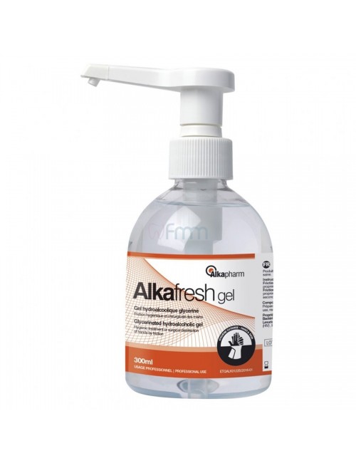 ALKAFRESH GEL HYDRO ALCOOLIQUE FLACON DE 300 ML POMPE*