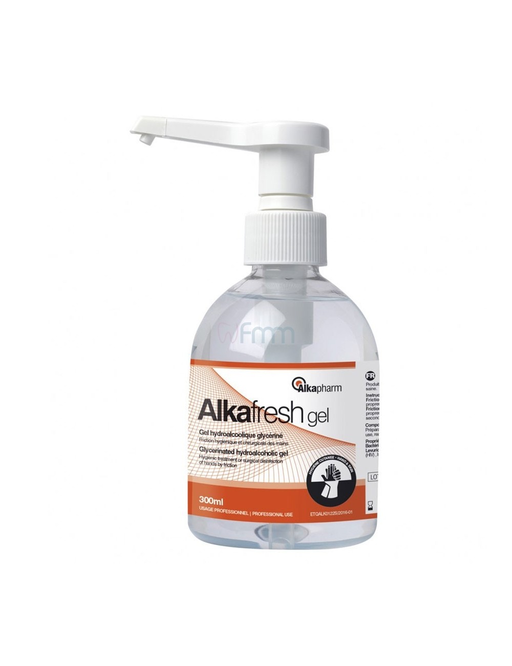 ALKAFRESH GEL HYDRO ALCOOLIQUE FLACON DE 300 ML POMPE*