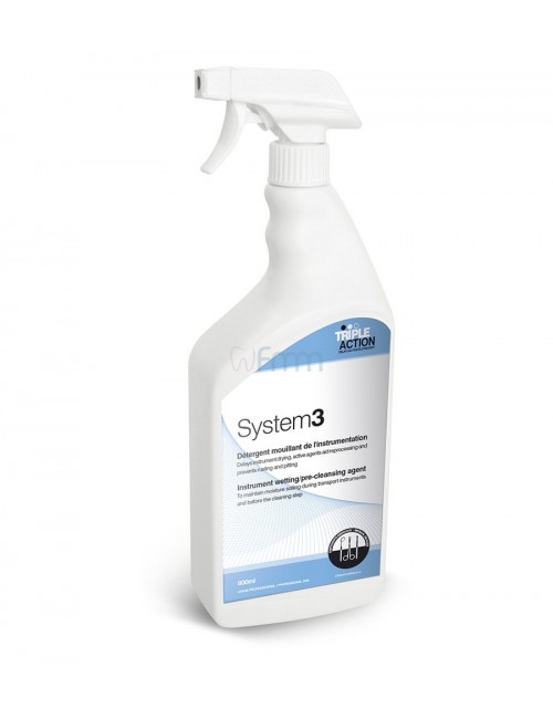 SYSTEM 3  DETERGENT MOUILLANT INSTRUMENTATION PAR 12 FLACONS SPRAY DE 750 ML