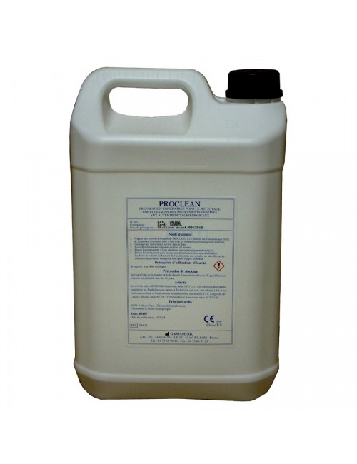 PROCLEAN POUR NETTOYAGE PAR ULTRASONS, BIDON DE 5 LITRES