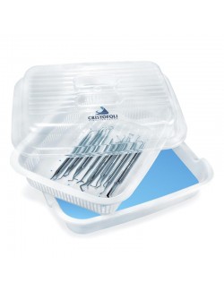 BAC DE TREMPAGE PVC STERILISATION A FROID INSTRUMENTS 30X22CM / 3L