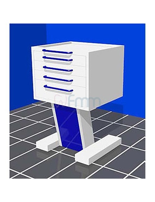 MEUBLE DENTAIRE 4 TIROIRS SUR ROULETTES L 50 X P 50 X H 90 CM