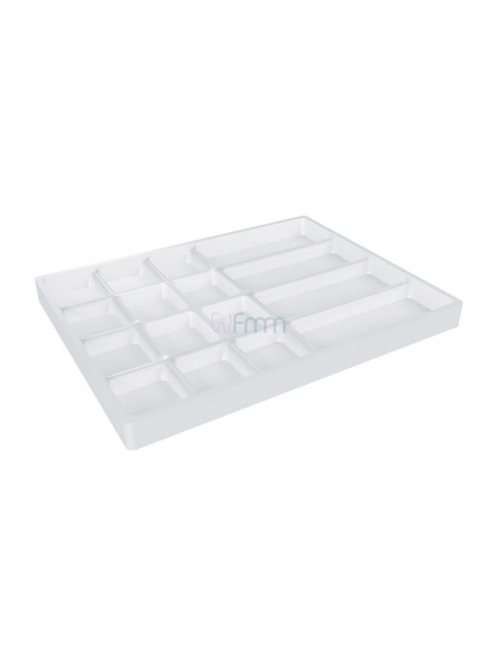 PLATEAU PLASTIQUE DIM. EXT. 40,5 X 30,5 X H 2,3 CM POUR TIROIR / 16 COMPARTIMENTS