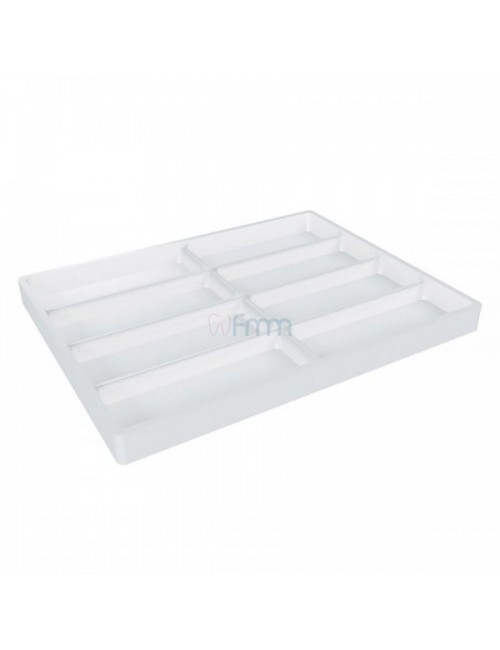 PLATEAU PLASTIQUE DIM.EXT. 40,5 X 30,5 X H2,3 CM POUR TIROIRS / 8 COMPARTIMENTS