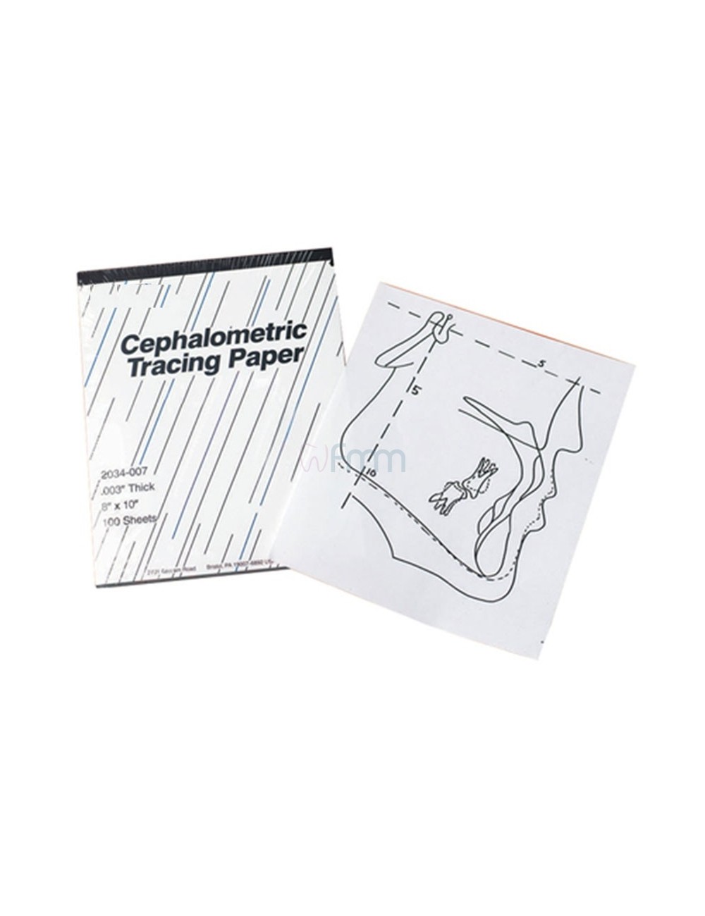 PAPIER CEPHALOMETRIQUE POUR TRACES, 205X255 MM, BLOC DE 100 FEUILLES